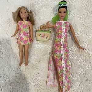 ✨ Barbie Loves Lily Pulitzer Collector Doll + Kelly Companion Matching Outfits
